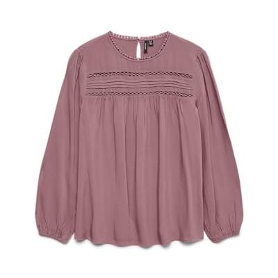 VERO MODA Vmdebbie Ls Pleat Top WVN Ga Noos, Nostalgia Rose, M, Nostalgi ros, M VERO MODA Vmdebbie Ls Pleat Top WVN Ga Noos, Nostalgia Rose, M, Nostalgi ros, M