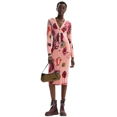 Desigual Vest_MAXflower SC, 3044 rosa glamour, XS, röd, XS Desigual Vest_MAXflower SC, 3044 rosa glamour, XS, röd, XS