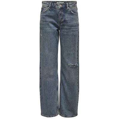 ONLY ONLCOBAIN REG Wide Tint DNM DOT, Mörkblå denim/detalj: färgad, 28W x 30L ONLY ONLCOBAIN REG Wide Tint DNM DOT, Mörkblå denim/detalj: färgad, 28W x 30L