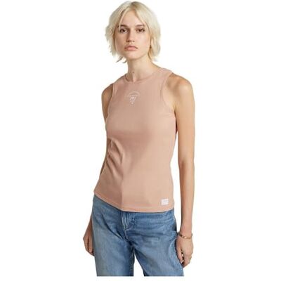 G-STAR RAW Racerback ribbad smal tank top wmn, Rosa (Rugby Tan D24645-5268-g373), XXS G-STAR RAW Racerback ribbad smal tank top wmn, Rosa (Rugby Tan D24645-5268-g373), XXS