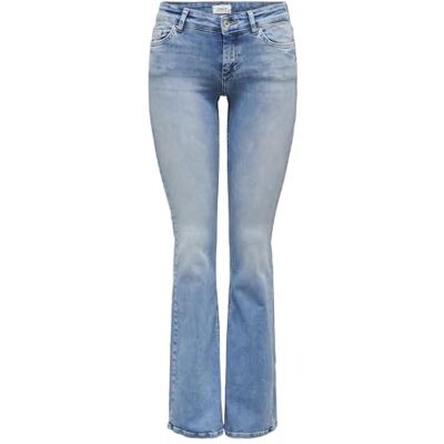 ONLY Onlblush Lw Flared DNM Rea155 Noos, Ljus medium blå denim, (L) W x 34L ONLY Onlblush Lw Flared DNM Rea155 Noos, Ljus medium blå denim, (L) W x 34L