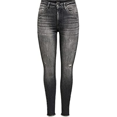 ONLY dam jeans, Svart denim, XS ONLY dam jeans, Svart denim, XS