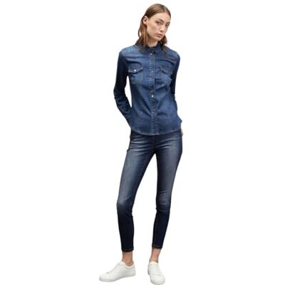 Motivi dam denim button down skjorta, blå, 32 Motivi dam denim button down skjorta, blå, 32