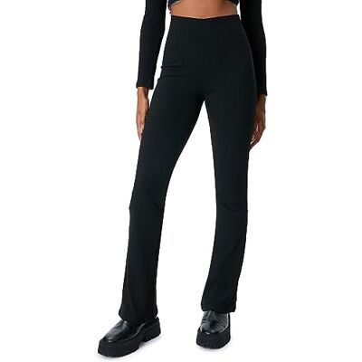 Koton dam elastisk midja flare leggings byxor, Svart (999), S Koton dam elastisk midja flare leggings byxor, Svart (999), S