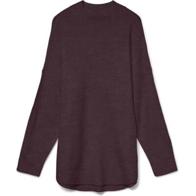 VERO MODA Vmplaza Ls Highnck lång tröja Ga Noos, Vinprovning, XL VERO MODA Vmplaza Ls Highnck lång tröja Ga Noos, Vinprovning, XL