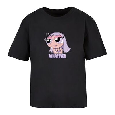 Tee dam-t-shirt, whatever t-shirt, avslappnad t-shirt med fronttryck, avslappnad passform, bomull, storlekar XS – 5XL, svart, XL Tee dam-t-shirt, whatever t-shirt, avslappnad t-shirt med fronttryck, avslappnad passform, bomull, storlekar XS – 5XL, svart, XL