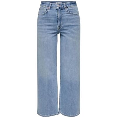 ONLY Onlmadison Blush Hw Crop Wid Cro371 Noos, Ljusblå denim, XL / 34L ONLY Onlmadison Blush Hw Crop Wid Cro371 Noos, Ljusblå denim, XL / 34L