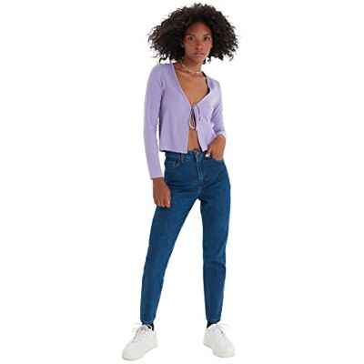 Trendyol Kvinnors Indigo hög midja mamma jeans, Indigo, 66 SE Trendyol Kvinnors Indigo hög midja mamma jeans, Indigo, 66 SE