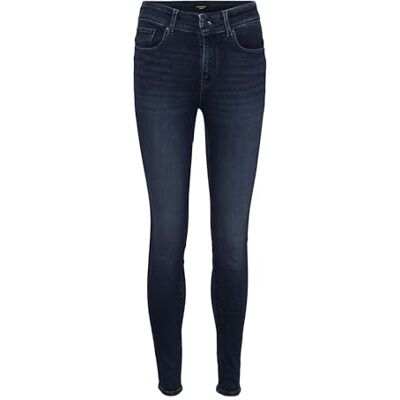 VERO MODA Kvinnors VMEMBRACE MR Push UP SK J RI3130 NOOS jeans, mörkblå denim, S/32, Mörkblå denim VERO MODA Kvinnors VMEMBRACE MR Push UP SK J RI3130 NOOS jeans, mörkblå denim, S/32, Mörkblå denim