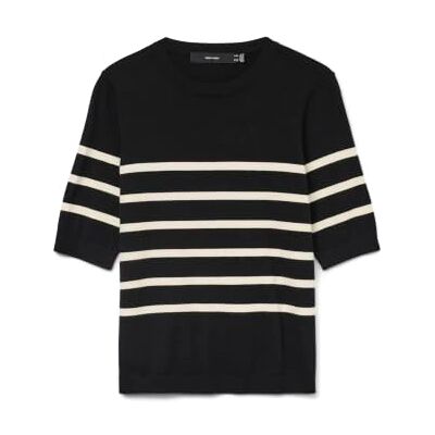 VERO MODA dam Vmsaba Plain Ss O-hals Tröja Ga Noos Stickad tröja VERO MODA dam Vmsaba Plain Ss O-hals Tröja Ga Noos Stickad tröja