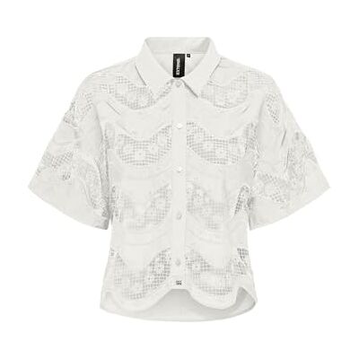 ONLY ONLSUKO Life SS LACE skjorta XT WVN, Molndansare, S ONLY ONLSUKO Life SS LACE skjorta XT WVN, Molndansare, S