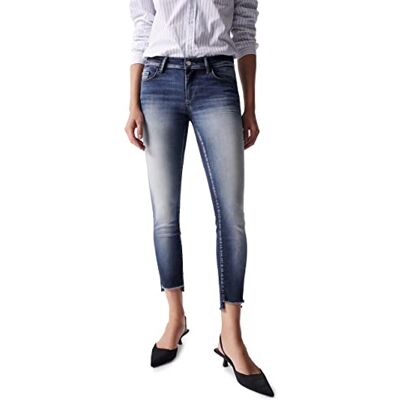 Salsa Jeans Push UP Wonder, cropped byxor, premium-tvätt, blå, 38 Salsa Jeans Push UP Wonder, cropped byxor, premium-tvätt, blå, 38