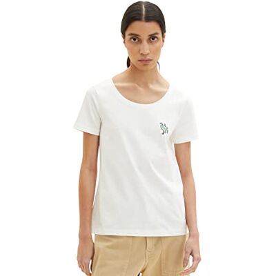 TOM TAILOR Damer T-shirt 1035471, 10315 Whisper White, M TOM TAILOR Damer T-shirt 1035471, 10315 Whisper White, M