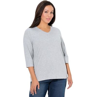 Ulla Popken damer stora storlekar överdimensionerade plus size t-shirt, hjärtbroderi, klassisk Ulla Popken damer stora storlekar överdimensionerade plus size t-shirt, hjärtbroderi, klassisk