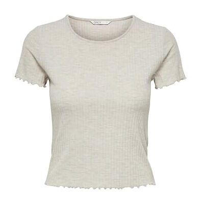 ONLY Dam ONLEMMA S/S Short NOOS JRS Top, Pumice Stone/detalj:Melange, M, Pimpsten/detalj: melerad, M ONLY Dam ONLEMMA S/S Short NOOS JRS Top, Pumice Stone/detalj:Melange, M, Pimpsten/detalj: melerad, M