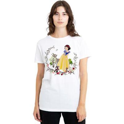 Snow White mandarin creative ltd Snövit och hennes skog vänner dam t-shirt, vit, liten, Vitt, S Snow White mandarin creative ltd Snövit och hennes skog vänner dam t-shirt, vit, liten, Vitt, S