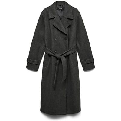 VERO MODA Kvinnlig trenchcoat VMFORTUNEVEGA kappa, Mörkgrå melange, XL VERO MODA Kvinnlig trenchcoat VMFORTUNEVEGA kappa, Mörkgrå melange, XL