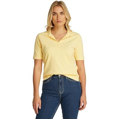 Tommy Hilfiger dam ADP 1985 REG PIQUE POLO SS WW0WW45876, gul, S, Gul (Citronella), S Tommy Hilfiger dam ADP 1985 REG PIQUE POLO SS WW0WW45876, gul, S, Gul (Citronella), S
