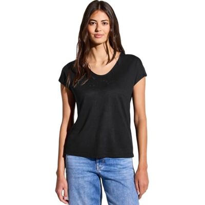 Street One dam A323174 Linne-look Wording Shirt Street One dam A323174 Linne-look Wording Shirt