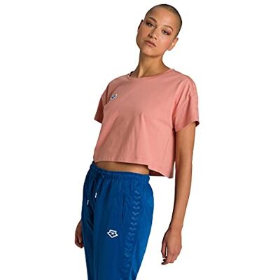 ARENA Dam Corinne Team Cropped Crop Top T-shirt, Triple Powder rosa, X-small ARENA Dam Corinne Team Cropped Crop Top T-shirt, Triple Powder rosa, X-small