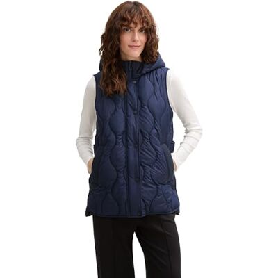 TOM TAILOR damväst, 10668 – himmelskaptensblå, 3XL TOM TAILOR damväst, 10668 – himmelskaptensblå, 3XL