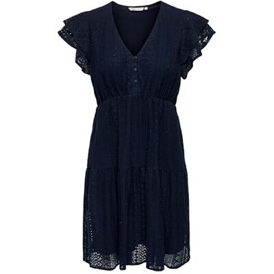 ONLY Dam, Onlhelena, spets, Capsl Dress WVN Noos sommarklänning, blå, M ONLY Dam, Onlhelena, spets, Capsl Dress WVN Noos sommarklänning, blå, M