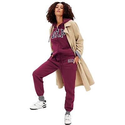 GAP Logo Fleece Jogger för kvinnor, Rubinvin, L GAP Logo Fleece Jogger för kvinnor, Rubinvin, L