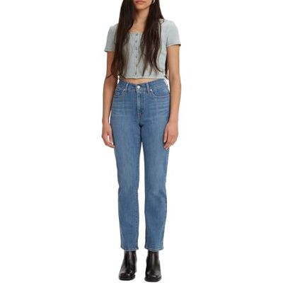 Levi's Klassiska raka jeans för kvinnor, Blå (Lapis Speed), 31W / 28L Levi's Klassiska raka jeans för kvinnor, Blå (Lapis Speed), 31W / 28L