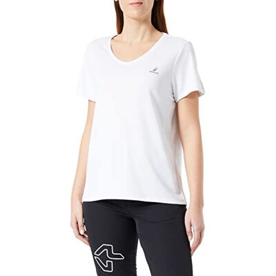 Bermudes CLERVY Bermuda T-shirt, vit, 95% polyester 5% elastan dam, Vitt och blått, M Bermudes CLERVY Bermuda T-shirt, vit, 95% polyester 5% elastan dam, Vitt och blått, M