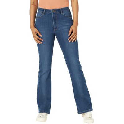Wrangler Women's High Rise Bold Boot Jean, Hudson, 0W x 30L Wrangler Women's High Rise Bold Boot Jean, Hudson, 0W x 30L