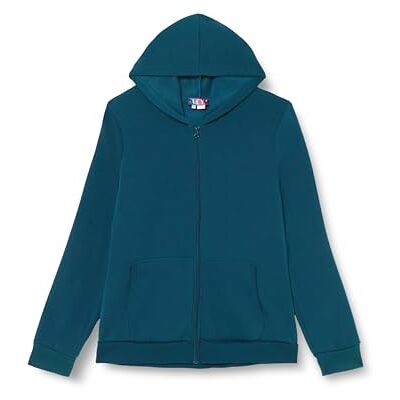UCY Snygg huvtröja för kvinnor med dragkedja polyester mörk turkos storlek XXL, mörk blågrön, XXL UCY Snygg huvtröja för kvinnor med dragkedja polyester mörk turkos storlek XXL, mörk blågrön, XXL