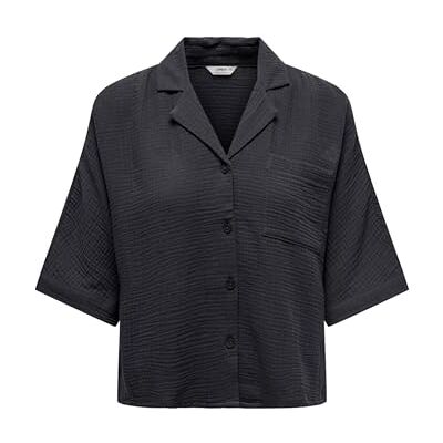 ONLY Onlthyra SS Noos WVN T-shirt blus dam, Spöke, L ONLY Onlthyra SS Noos WVN T-shirt blus dam, Spöke, L