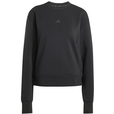 adidas dam D4T Workout Warm Up Crew Neck Sweatshirt, black, XXS adidas dam D4T Workout Warm Up Crew Neck Sweatshirt, black, XXS