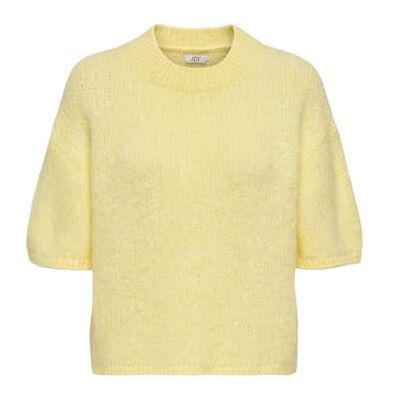 JDY linea S/S tröja O-hals KNT Noos, Pastellgul, XS JDY linea S/S tröja O-hals KNT Noos, Pastellgul, XS