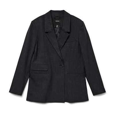 VERO MODA Vmbestie Ls Regular Blazer Noos, Mörkgrå melange, 38 VERO MODA Vmbestie Ls Regular Blazer Noos, Mörkgrå melange, 38