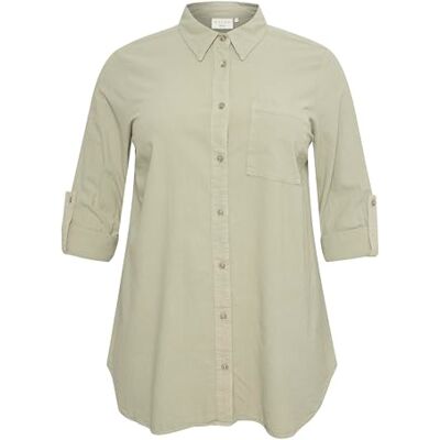Kaffe Curve Plus-storlek damtröja tunic normal passform under långa ärmar dam, Seagrass, 42 stor Kaffe Curve Plus-storlek damtröja tunic normal passform under långa ärmar dam, Seagrass, 42 stor