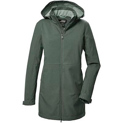 Killtec Dam Softshell Parka/softshelljacka med dragkedja huva KOW 95 WMN SFTSHLL PRK, gröngrå, 46, 41803-000 Killtec Dam Softshell Parka/softshelljacka med dragkedja huva KOW 95 WMN SFTSHLL PRK, gröngrå, 46, 41803-000