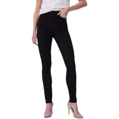 VERO MODA Female Skinny Fit Jeans VMSANDRA Super High Waist, svart, XXL / 30L VERO MODA Female Skinny Fit Jeans VMSANDRA Super High Waist, svart, XXL / 30L