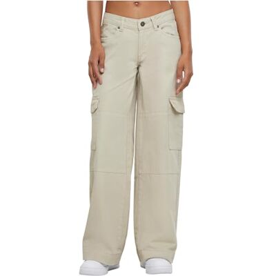 Urban Classics Dambyxor, dam, låg midja, cargo, denim, offwhite raw 31, Offwhite Raw, 31 Urban Classics Dambyxor, dam, låg midja, cargo, denim, offwhite raw 31, Offwhite Raw, 31