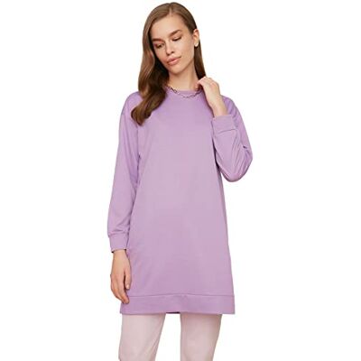 Trendyol Kvinnors Lilac Bike Collar Basic stickad tröja, lila, extra stor Trendyol Kvinnors Lilac Bike Collar Basic stickad tröja, lila, extra stor
