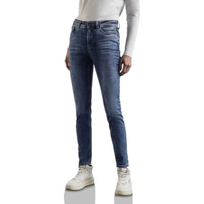 Street One dam Stil denim-york, slimfit, hw, slimleg, medium blå A378448 Street One dam Stil denim-york, slimfit, hw, slimleg, medium blå A378448