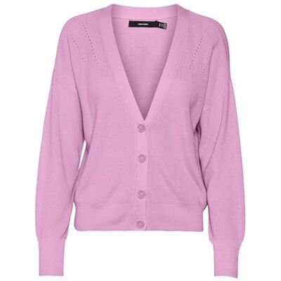 VERO MODA kvinnlig kofta, Pastelllavendel, XXL VERO MODA kvinnlig kofta, Pastelllavendel, XXL