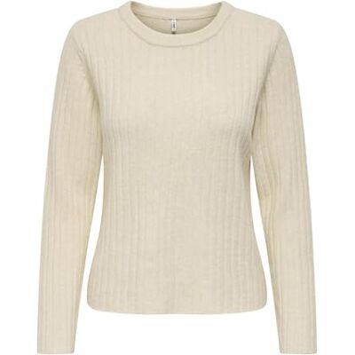 ONLY Onljeanett Life Ls Rib O-Neck Cc KNT, Björk, XS ONLY Onljeanett Life Ls Rib O-Neck Cc KNT, Björk, XS