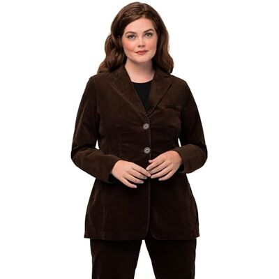 Ulla Popken dam lanthus snöre blazer, Mörkbrun, 42 stor Ulla Popken dam lanthus snöre blazer, Mörkbrun, 42 stor