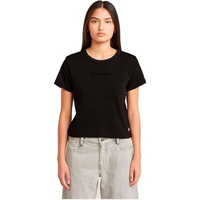 G-STAR RAW G-Script Baby Brother regular Tee, Svart (Dk Black D26423-c812-6484), S G-STAR RAW G-Script Baby Brother regular Tee, Svart (Dk Black D26423-c812-6484), S