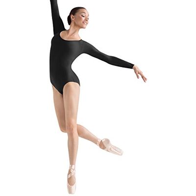 Bloch Dance Lepsi Microlux långärmad trikå för kvinnor, svart, storlek S Bloch Dance Lepsi Microlux långärmad trikå för kvinnor, svart, storlek S