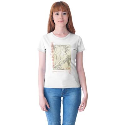 cotton division T-shirt dam, Vitt och blått, XXL cotton division T-shirt dam, Vitt och blått, XXL
