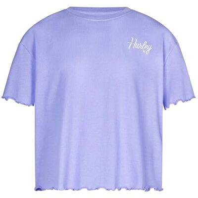 Hurley Flickor Hrlg Ribbed Boxy T-shirt, Lila puls, En Storlek Hurley Flickor Hrlg Ribbed Boxy T-shirt, Lila puls, En Storlek