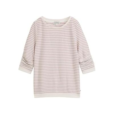 TOM TAILOR Denim damtröja, 38543 – Rosa vit strukturerad remsa, L TOM TAILOR Denim damtröja, 38543 – Rosa vit strukturerad remsa, L