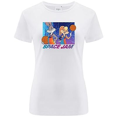 ERT GROUP Warner Bros. Space Jam 2, Space Jam 017, Kortärmad T-shirt dam, 100% bomull, Ensidigt levande tryck, Size M, White, Sömlös design, Smidigt och elastiskt tyg för vardaglig lätthet ERT GROUP Warner Bros. Space Jam 2, Space Jam 017, Kortärmad T-shirt dam, 100% bomull, Ensidigt levande tryck, Size M, White, Sömlös design, Smidigt och elastiskt tyg för vardaglig lätthet
